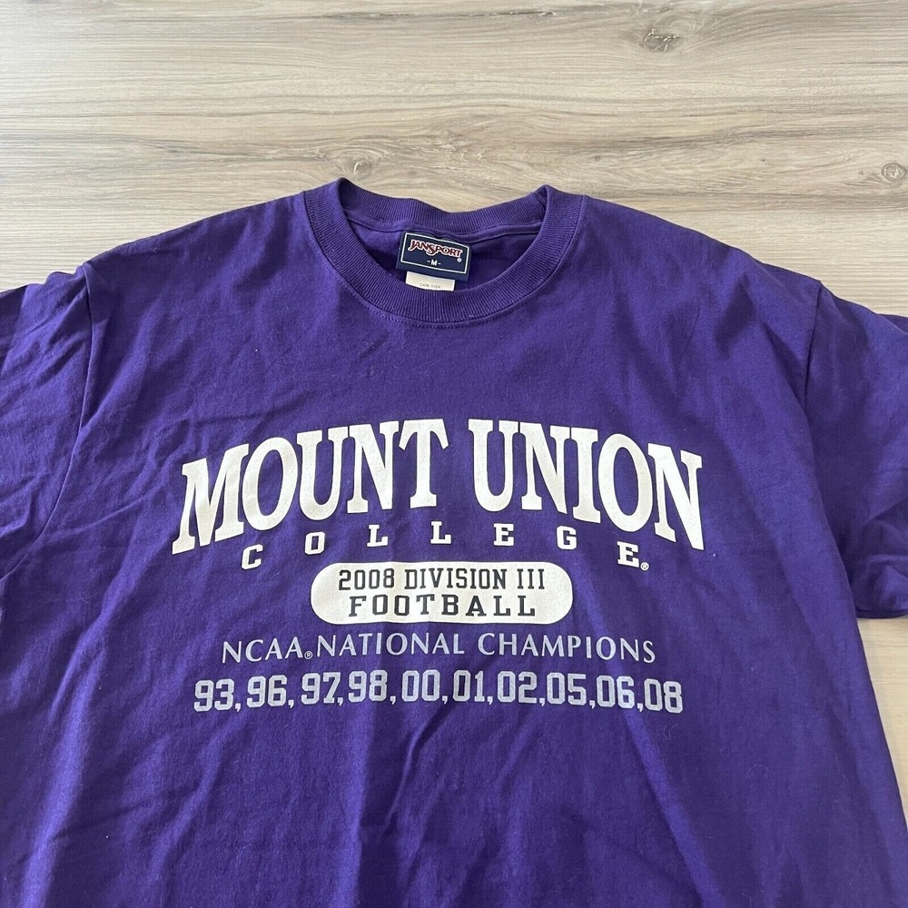 University of Mount Union Shirt Mens Medium Purple College Purple Raiders - Picture 4 of 7